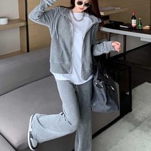 홈웨어 여자 집업 후드 세트 실내복 간편복 트레이닝모자 체육복 집에서입을바지 집에서입는옷