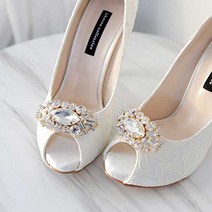 르본디 웨딩슈즈 코사지 큐빅 악세사리 모음