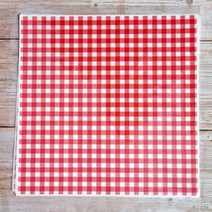레드 체크 코팅 왁스페이퍼 250장 샌드위치 유산지 김밥 포장지 빨강, 레드체크 30 x 30cm