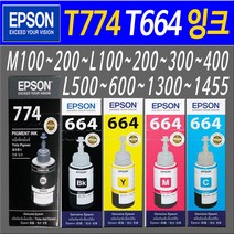 EPSON T664 정품잉크, 1개, T664노랑