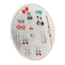 귀걸이 악세서리 정리대 정리함 보관대 보관함, 벨벳 화이트 M x 1개