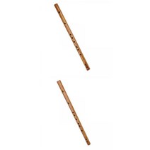 GHSHOP 2 조각 나무 플루트 그레이트 사운드 목관 악기 선물, 52x2.45cm, 대나무, 키 C