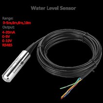환수 어항환수 엔진양수기 배수펌프 액체 레벨 센서 송신기 물 탱크 압력 컨버터, RS485 Output+2M Range 5M Cable