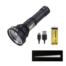 [LEDLAB] 세트 PRO BEAM LS-77 랜턴 LED 50W 장거리 전술 사냥 빔 라이트 후레쉬 직접 충전 18650 26550 충전지 AAA건전지 호환 멀티 COB 손전등, LS-77랜턴(충전지 미포함)