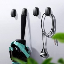 베이스어스 차량용 다용도 멀티후크 마스크걸이 블랙 ACGGBK-01 4P 2개, 2개(블랙)