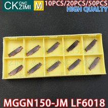 MGGN150-JM LF6018 MGGN 150 JM 1.5mm 미세 연삭 카바이드 인서트 절삭 그루빙 공구 스테인레스 스틸 용 CNC 기계 메탈 선반, [02] 20개 낱개구성 or 2box, 1개