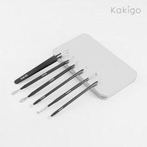 카키고 피지 압출기 제거기 핀셋 코 피지 제거 블랙헤드 짜는 기구 턱 좁쌀 압출 도구, 1개