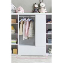 아이방 유아방 오픈형 행거 작은 옷장 800 보관 귀여운 예쁜 감성 가구, 화이트