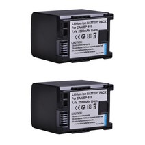 캐논 카메라 배터리 2500mAh 7.4V BP 819 BP 819 BP819 캐논 BP 808 809 819 827, 2 배터리
