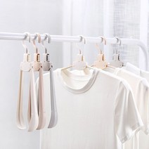 Ait원터치 클립 접이식 옷걸이, 화이트x10, 10개