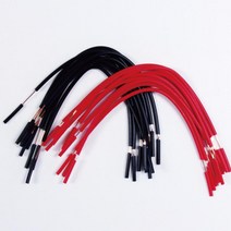 10P 10cm 양탈피 전선 전기 전자실험 재료 창작 수업 커넥터 조립 전기전자 교재 과학만들기 소모품, 빨강-10개