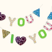 [필아트샵] 가랜드-아이러브유(주니어), 도안+줄