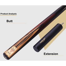 riley rcent-101 고급 수제 9.5mm 원피스 당구 스누커 스틱 큐가있는 확장 케이스가있는 케이스는 1000 영국으로 제한됩니다., 최근-101