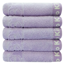 영신타올 헬로키티 리본 세면타올 30수, 보라, 5개