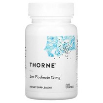 THORNE RESEARCH 징크피콜리네이트 15MG 캡슐 60정, One Color, One Size