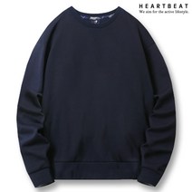 하트비트 에리보 오버핏 맨투맨 무지 라운드 긴팔티셔츠 커플룩 단체복 남자 여자 남여공용 커플티 빅사이즈 단체티