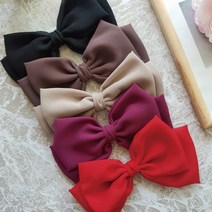 12컬러 루이쉬폰 데일리 머리핀 헤어핀 리본핀 반묶음 반머리 포인트 기본 베이직 자동핀