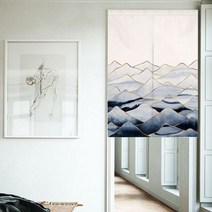 일본 문 커튼 파티션 커튼 풍경 그림 노렌 부엌 방 장식 커튼 출입구 걸이식 반 커튼, [01] W65xH90cm, 03 C door curtain(Only)