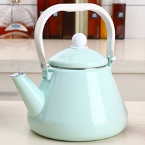 철제 법랑 손잡이 직화 주전자 인덕션 북유럽 감성 레트로 1.5리터 2리터 4리터 5리터, 1.5L 민트그린ml