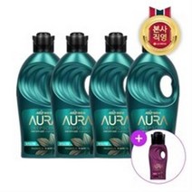 LG 생활건강 아우라 딥센트 섬유유연제 1L 용기 매그놀리아x4개 아우라 200ml, 4세트