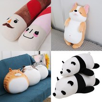 모찌 시바견 애착인형 누웁 시바 대형 국산 강아지 곰 고양이 거북이 여우 돌고래 바나나 펭귄 빼빼로데이, 6 눕시바(애쉬그레이50cm)