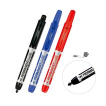 모리스 퀵마카 퍼머넌트 유성매직 MRP105 빨강 1자루, 1개