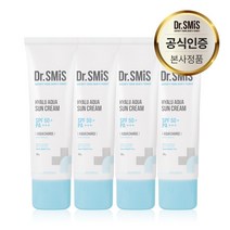 닥터스미스 히알루 아쿠아 선크림 50g SPF 50+ / PA++++ (주름개선 미백 자외선 차단 3중 기능성), 4개