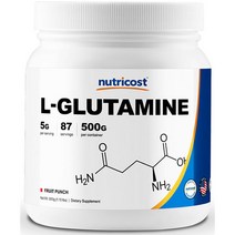 뉴트리코스트 l 글루타민파우더 후룻펀치 500g 1개 1서빙 5.80g 87회분 L-Glutamine Powder [500 GMS] [Fruit Punch]