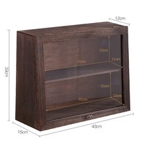 일본풍 다기 그릇 장식장 찬장 원목 주방 수납 우드 엔틱 서랍장, DZ-10 (43x15x33cm)
