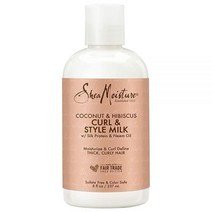 Shea Moisture 시어모이스처 SheaMoisture 컬 앤 스타일 밀크 236.5ml 두꺼운 용 곱슬머리용 Coco너트 Hibiscus 202854, 1개