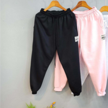 라벨 밴딩 기모 조커팬츠