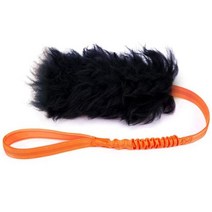 반려견 장난감 Dog Rope Toy 인터랙티브 애완견 번지 고무 공 개 예인선 양피 중형, orange+91cm with ball