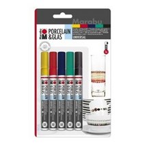 마라부 포세린 글라스 페인터 마카 5색 세트 / MB012300080, BASIC 5색세트（MB012300080）, 선택:BASIC5색세트(MB012300080)