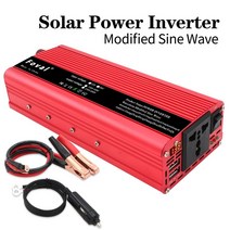 순수정현파 인버터 3000w 6000w 5000w 2000w 2600w2000w1500w 자동차 전원 led 듀얼 usb 피크 dc 12v ac 220v 휴대용 충전기 호환, 1500w 블랙, 협력사