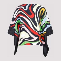EMILIO PUCCI 에밀리오푸치 비스코스 실크 반팔 블라우스 3EJM603E787 014