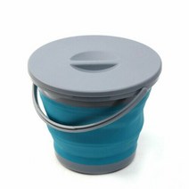 견고한 5L Foldable 휴대용 라운드 야외 양동이 세차 낚시 미끼 캠핑 버킷 주방 욕실 액세서리, 02 1