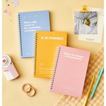 4개월 분량 만년형 하드커버 제본 1440 스터디플래너 스프링제본, 연핑크