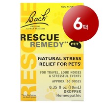 리암마켓 Bach 바흐 강아지 고양이용 천연 스트레스 완화제 오리지널 꽃 요법 스포이드 무알코올 10ml 1팩, 6팩