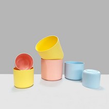 저면관수 샤베트 화분 12호 가벼운 플라스틱 파스텔 미니 원형, 단품