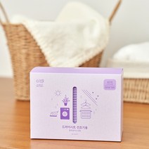 [순수살림] 12시간 향기 지속 건조기용 드라이시트, 3개, 40매