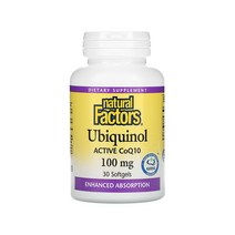 Natural Factors 유비퀴놀 코큐텐 100mg 30소프트겔, 1개, 기본