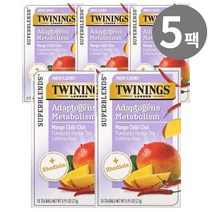 트와이닝 아답토젠 메타볼리즘 허벌 티 망고 18개입, 5개