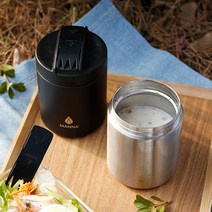 마나 노메드 푸드자 죽통 보온도시락 500ml, 블랙