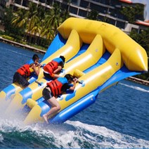 바나나 보트 수상 레저 풍선 부동 물 스포츠 서핑 장비 공원 게임 재생, 2tubes for 10 people
