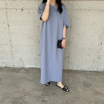 픽미 퍼프 원피스 럭키룸 반팔 라운드넥 면 여름 캐주얼 데일리 3컬러 여성복 스윗아이
