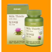 GNC 밀크씨슬 위드 아연 600mg 60정, 1개