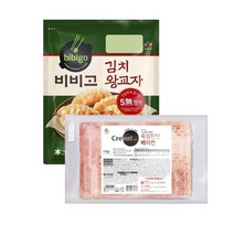 비비고 냉동 김치왕교자 1.05kg+크레잇 베이컨 육질탄탄베이컨 1kg, 김치왕교자 1.05kg+육질탄탄베이컨 1kg, 1.05kg