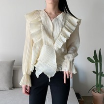 [바보사랑] 겟잇미 리배 여성 데일리 프릴 블라우스 [겟잇미]