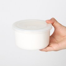 블루마마 도자기 이유식 보관용기 400ml, 화이트