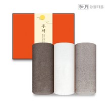 송월타올 추석 한가위 명절 호텔 수건 선물세트 2매 세트, 라이트 브라운:화이트